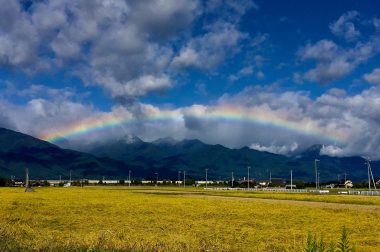 安曇野の虹