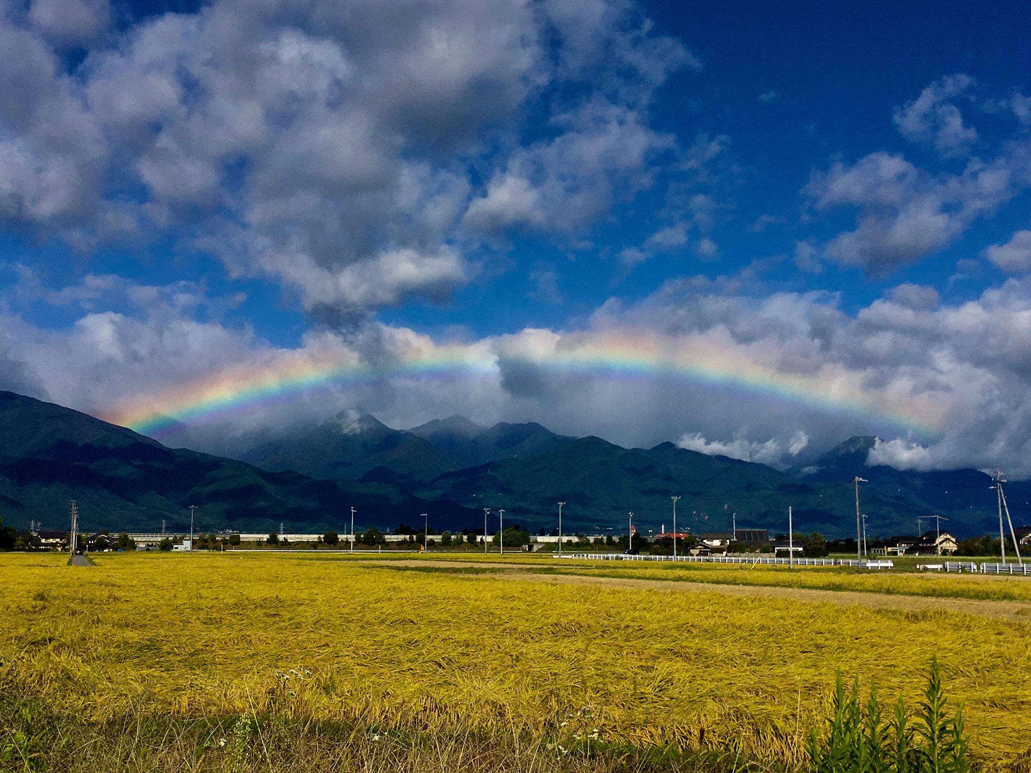 安曇野の虹